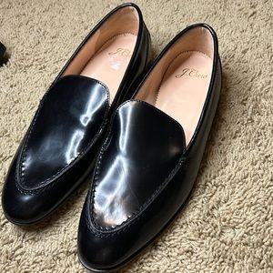 Patent leather J.crew black penny loafers